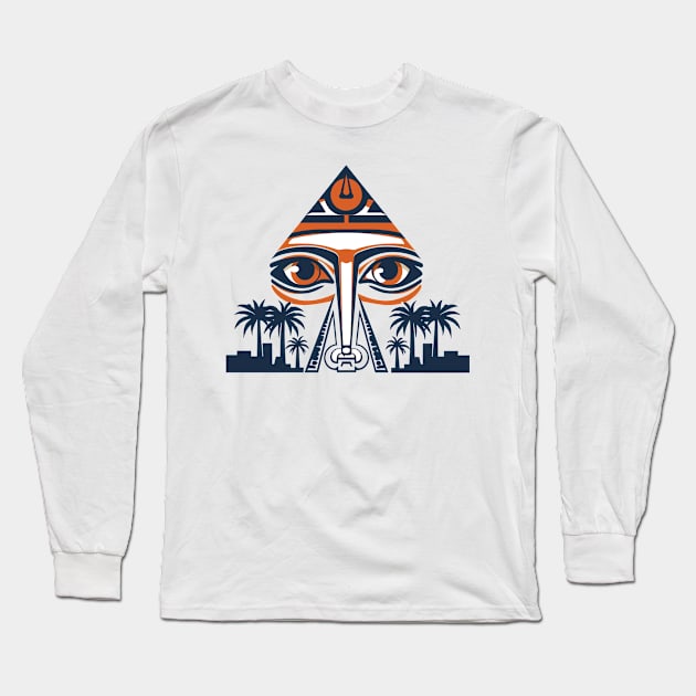 Ancient Egypt Pharaohs, Pyramids, Golden Elegance: Contemporary Twist Long Sleeve T-Shirt by FK